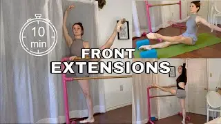Exercises for FRONT Extensions | 10 minutes, no equipment, dance based exercises, ballet technique
