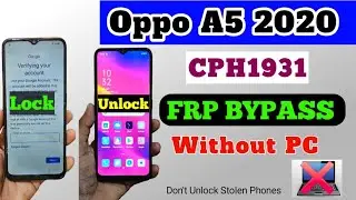 Oppo A5 2020 Frp Bypass | Oppo cph1931 Google Account Bypass | Cph1931 Frp Unlock 2025 Method