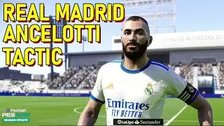 Real Madrid Ancelotti Tactic | PES2021 Trying New Tactic For 2022