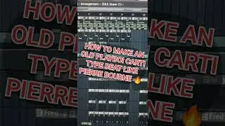 How to make old playboi carti type beats like pierre bourne in fl studio! 