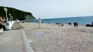 Центральный пляж Архипки 1 мая 2019 / Температура воды и воздуха