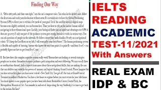 IELTS Reading Actual Test 11 With Answers 2021 | Academic | BC & IDP | 27-12-2021