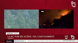 LIVE: Multiple brush fires erupt in North County