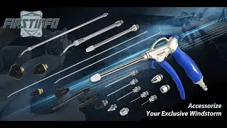 FIRSTINFO A18566US High Flow Windstorm 2X Air Blow Gun High-Pressure with Long & Shortest Nozzle