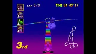 Mario Kart 64 (Japan) - Rainbow Road