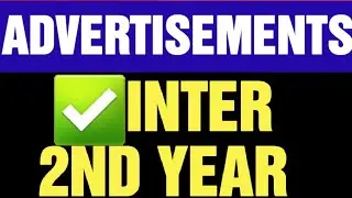 ✅UNDERSTANDING ADVERTISEMENTS INTER 2ND YEAR ENGLISH GRAMMAR WITH EXCERCISES 