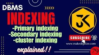 79 | DBMS | Indexing - Primary, Cluster & Secondary Indexing | Examples | Formulas 