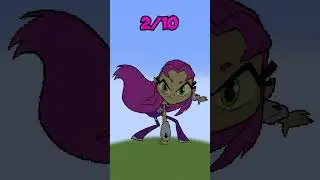 Teen Titans GO Characters Pixelart in Minecraft!! 🤗🙂‍↕️🤓 #shorts