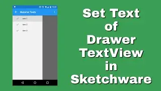 Apply setText to drawer TextView