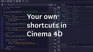 Create your own simple shortcuts in Cinema 4d