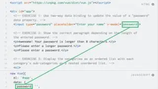 Exercises: Two-way data binding, conditions and loops