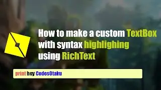 How to make a rich text box with syntax highlighting!