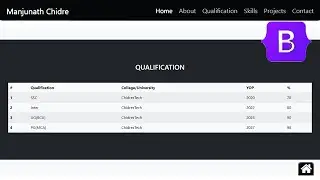 How to Design Responsive Personal Portfolio Website using Bootstrap HTML CSS - Qualification Section
