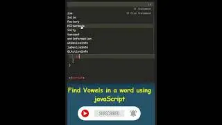 Find vowels in word using 