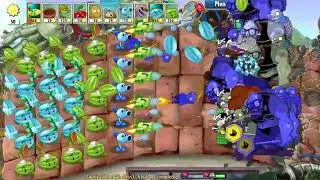 Plants vs. Zombies Garden Warfare - Melon-pult & Snow pea Vs All 99999 ZOMBIES SURVIVAL ROOF ENDLESS