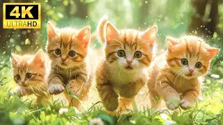 Baby Animals 4K - Lovely World In Baby Animal Eyes With Relaxing Music (Colorfully Dynamic)