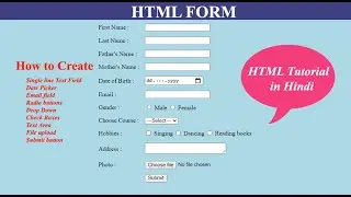 How to create a simple form in HTML