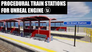 Unreal Marketplace | Procedural Train Station For Unreal Engine - Trailer