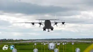 Landing of AN-22 aircraft of Antonov Airlines at Kyiv-Antonov-2 airport