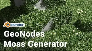 Blender Geometry Nodes - Moss Generation