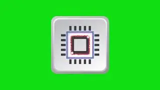 Computer Processor Green Screen Animation / CPU Green Screen Effect