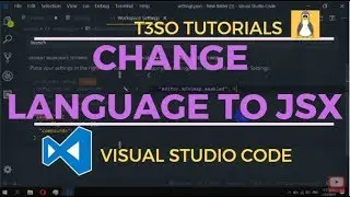 How to Change language to JSX in Visual Studio Code