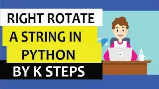 Right Rotate a string by k steps | Python one liners #shorts