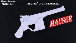 How to make a gun out of paper. Origami mauser pistol