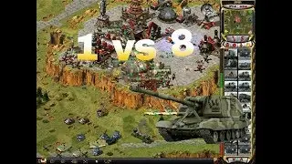 Red Alert 2 - Soviet vs 8 brutal enemy? MSTA 2S19 tank