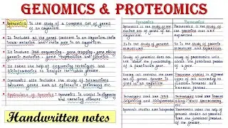 Genomics and Proteomics