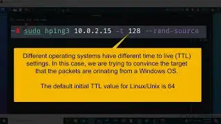 Spoof Fake TCP/IP Packets Using Hping3