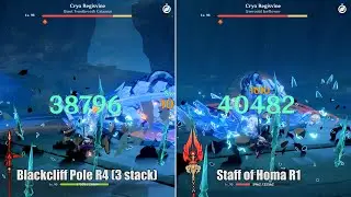 Blackcliff Pole R4 vs Staff of Homa R1 | Genshin Impact