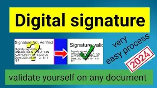 How to validate digital signature in pdf.  ||| Resolving tech |||