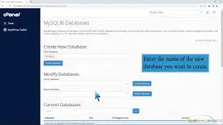 How to create a database in cPanel with CloudSpace