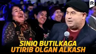 Qahqaha - Siniq butilkaga utirib olgan alkash