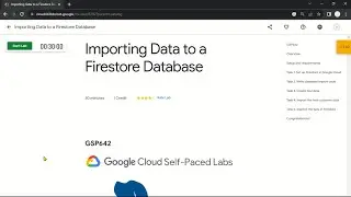 Importing Data to a Firestore Database | GSP642 | Solution