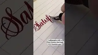 Pilot FA nib calligraphy is super satisfying!