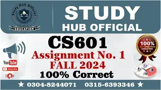 CS601 Assignment 1 Solution FALL 2024, CS601 Assignment 1 solution 2024, CS601 Assignment 1, CS601
