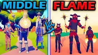 MIDDLE AGE KINGDOM vs FLAME TEAM - Totally Accurate Battle Simulator | TABS