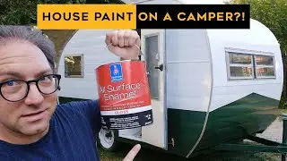 🖌️ HOW TO PAINT your VINTAGE CAMPER with HOUSE PAINT 😲