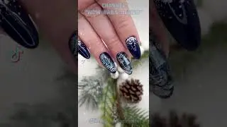 Маникюр СИНИЙ ТИГР готовая работа на клиентке #nailart #nails #shorts