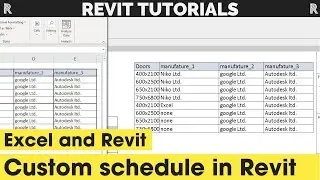 Import Excel Table  | Revit | import and  Export