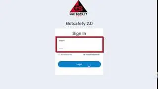 LOGGING IN // DESKTOP Employee version of GotSafety 2.0