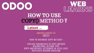 How to override the copy method in Odoo | Duplicate Recordset