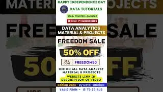 Freedom Sale | Website Link in description of video | Link in Bio #powerbi #datanalytics