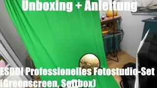 ESDDI Professionelles Fotostudio-Set mit Green-Screen Softbox-Studiolicht etc. Unboxing + Anleitung