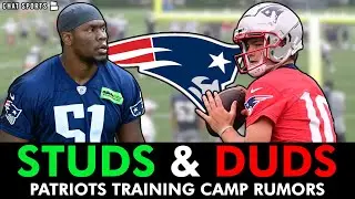 Patriots Training Camp STUDS & DUDS Ft. Drake Maye, Javon Baker, Matthew Judon, Joey Slye