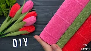 How to Make Crepe Paper Flowers Tulips Crepe Paper Decoration Idea