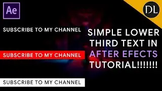 Create a Lower Third in After Effects