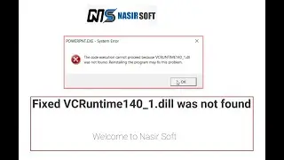 Fixed VCRUNTIME140_1.dill was not found issue  | #VCRUNTIME140_1.dill